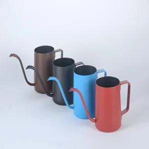 Edelstahl Schwanenhals-Kaffeekannen in verschiedenen Farben für präzises Aufbrühen