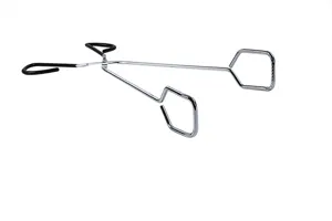 Pinza per barbecue in acciaio inox da 41cm con manico antiscivolo per carbone e grill