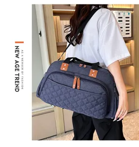 Grand sac de voyage matelassé, sac de sport multifonctionnel de grande capacité pour gym.