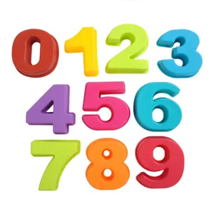 Set di stampi in silicone colorato per dolci numeri 0-9 ideali per fai da te e cucina.