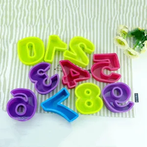 Set di stampi per torte in silicone con numeri colorati 0-9 per fai da te cucina pasticceria
