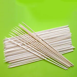 High-quality bundle of disposable 4mm thick natural bamboo skewers for BBQ kabobs