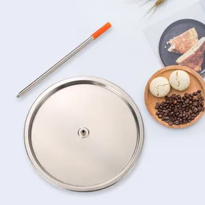 Professional 304 stainless steel vertical chicken roaster rack with a detachable round base tray