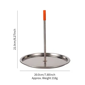 304 Stainless steel vertical chicken roaster rack with drip base plate for outdoor BBQ