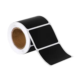 Roll of removable black chalkboard labels for kitchen organizing and storage jars.