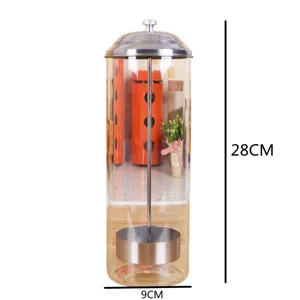 Hohes 28 cm Borosilikatglas Strohhalm-Aufbewahrungsglas mit Edelstahl-Deckel für Tee-Shop