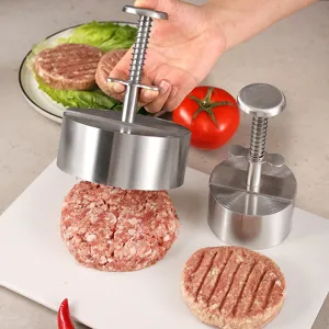 304 Stainless Steel Burger Press Round Press Type Patty Maker Meat Pressing Mold For Home Kitchen Cooking