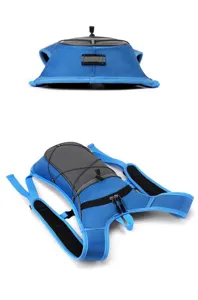 Professional blue portable outdoor hydration vest for cycling running and hiking