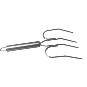 Fourchette à barbecue en acier inoxydable pour dinde et grillade outil de cuisine.
