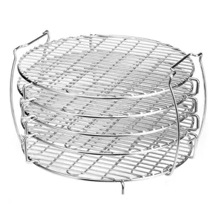 Rejilla Multicapa de Acero Inoxidable para Freidora de Aire Deshidratador Fruta Verdura BBQ Horneado Malla Alambre Herramienta Cocina