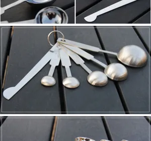 High-quality 6-piece 304 stainless steel measuring spoon set for professional baking