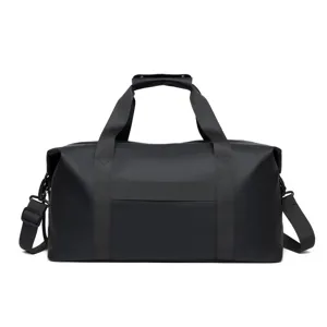 Grand sac de sport noir imperméable avec compartiment chaussures pour l'entraînement
