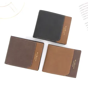 Carteras MenBense minimalistas para hombre en varios colores con estampado dorado.