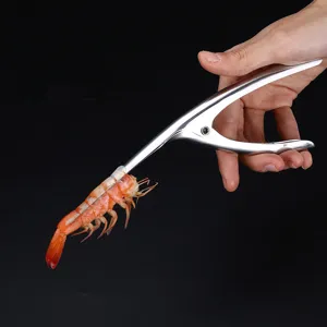 Décortiqueur de crevettes ergonomique en acier inoxydable pour un usage professionnel