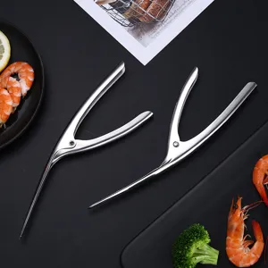 Éplucheur de crevettes en acier inoxydable 304, outil efficace pour décortiquer les fruits de mer