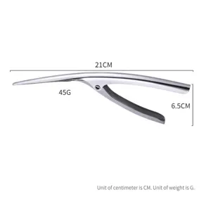 Éplucheur de crevettes durable de 21 cm en acier inoxydable 304 pour fruits de mer