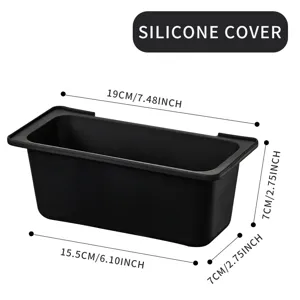 Cubierta de bandeja recogegrasa de silicona negra repuesto para bandeja 19x15.5cm
