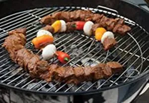 Brochetas de barbacoa flexibles de acero inoxidable, 28,5 cm, portátiles y flexibles para carne.