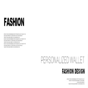 Fashion personalized wallet and stylish design text concept for men's leather wallets