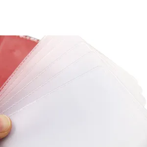 Transparent PVC internal sleeves for multi-slot driving license cover with heat-sealed edges