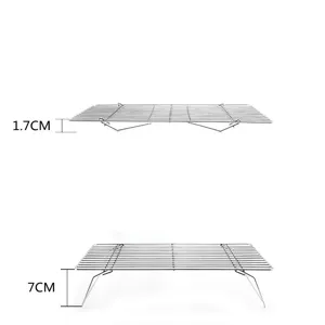Detalle de la rejilla de enfriamiento plegable con medidas de 1,7 cm y 7 cm de altura.