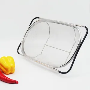 Panier d'égouttage télescopique en acier inoxydable pour évier de cuisine et fruits
