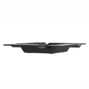 Professional black square melamine cigar ashtray with 4 slots for hotel lobby decoration