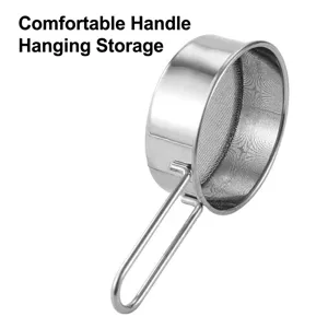Setaccio manuale per farina in acciaio inox 304 a 40 mesh con manico ergonomico