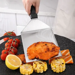 Spatola per barbecue in acciaio inox con manico ergonomico per bistecche