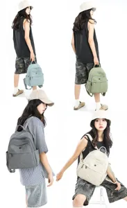 Kleine Oxford-Stoff Tagesrucksack für Damen, leicht, lässig für Alltag und Reise.
