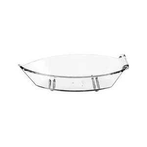 Elegant transparent drop-shaped PC bowl ideal for serving snacks and desserts.