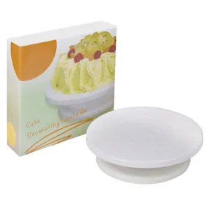 Rotating Cake Decorating Turntable Plastic ABS Stand With Anti Slip Base For Baking DIY Cake Decoration Kitchen Tools