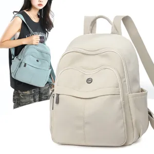 Lockerer Damen-Freizeitrucksack aus Nylon, leicht, ideal für Arbeit, Schule und Reisen geeignet.
