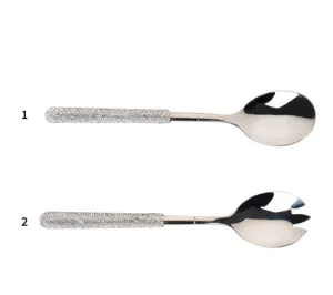 Elegant stainless steel spoons with sparkling diamond-encrusted handles for weddings