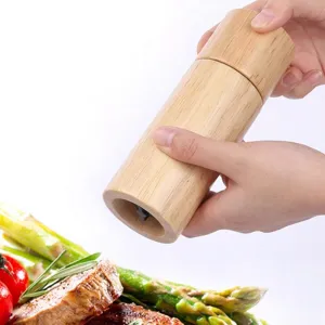 Macinapepe Manuale Professionale in Legno di Quercia Con Nucleo in Ceramica Spessore Regolabile Macinino per Sale e Spezie da Cucina