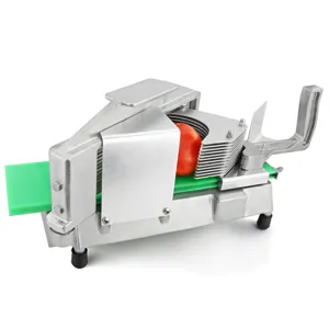 Industrial stainless steel fruit slicer machine for tomatoes and lemons with adjustable thickness