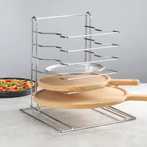 Estante de Bandeja de Pizza de Hierro Galvanizado Multinivel Rejilla de Enfriamiento Vertical para Cocina