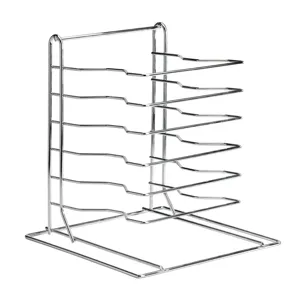Soporte enfriador de pizza de acero inoxidable con 6 niveles para bandejas y tablas