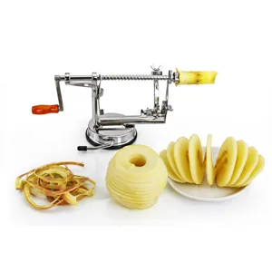 Stainless Steel Manual Apple Peeler 3-in-1 Fruit Corer and Slicer Kitchen Gadget
