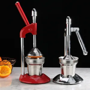 Heavy duty manual stainless steel fruit juicer press for oranges and pomegranates