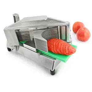 Commercial Stainless Steel Manual Tomato Slicer Fruit Vegetable Slicing Machine With 13 Blades Aluminum Frame Kitchen Tool