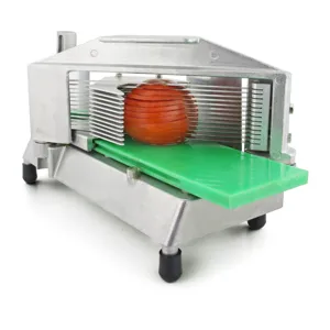 Commercial stainless steel fruit slicer for precise tomato and lemon slices
