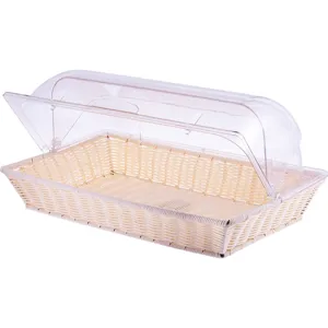 Transparente Quadratische Speiseglocke Aus Polycarbonat Klarer Brot Kuchen Display Deckel Staubdichte Lebensmittelkuppel Für Bäckerei Buffet Restaurant Küche