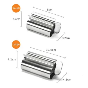 Manual 304 stainless steel toothpaste squeezer available in small and large sizes