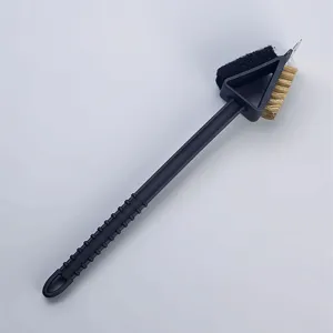 Spazzola Multifunzionale per Pulizia Barbecue Con Raschietto Manico Lungo Spazzola per Grill in Plastica Filo d'Acciaio Rame per Grill All'aperto