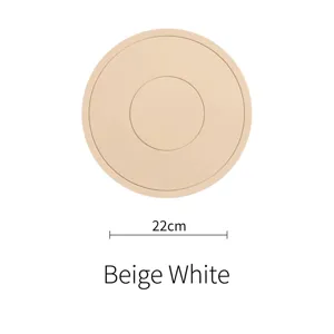 22cm creamy white silicone heat insulation placemat for pots and dishes