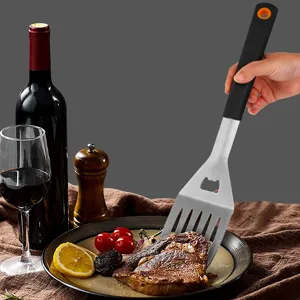 Professional Stainless Steel Barbecue Grill Tool Set Outdoor Camping Utensils With Spatula Fork Tongs Silicone Brush Knife