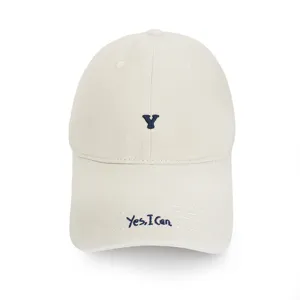 Casual embroidered baseball cap for women, stylish cotton sun hat with letter design.