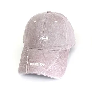 Casquette de baseball brodée lavée vintage pour hommes et femmes, chapeau de soleil décontracté.