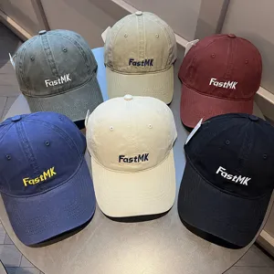 Colección de gorras de béisbol vintage con bordado de letras FastMK de varios colores